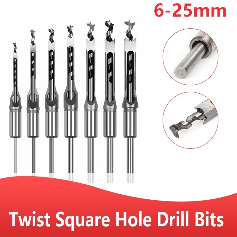 1PCS 6 30mm HSS Twist Drill Bits Woodworking Drill Tools Auger Mortising Chisel Drill Set DIY