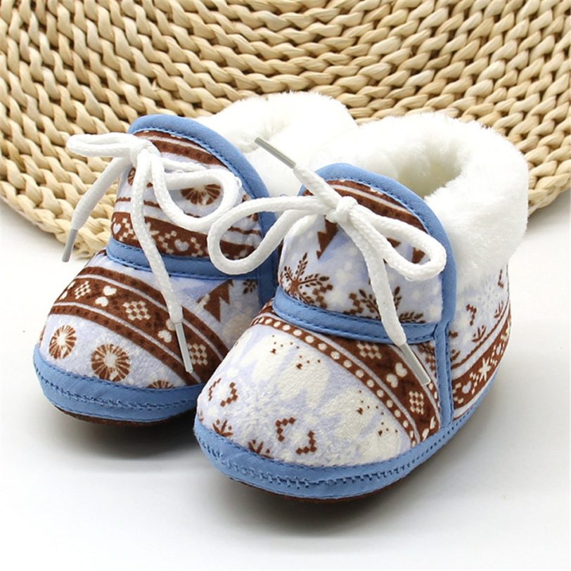 Boots Toddler Girl Boy Wool Snow Crib Shoes Winter Warm Booties First Walkers New Infants Crochet Knit Baby Boys Girl Boots