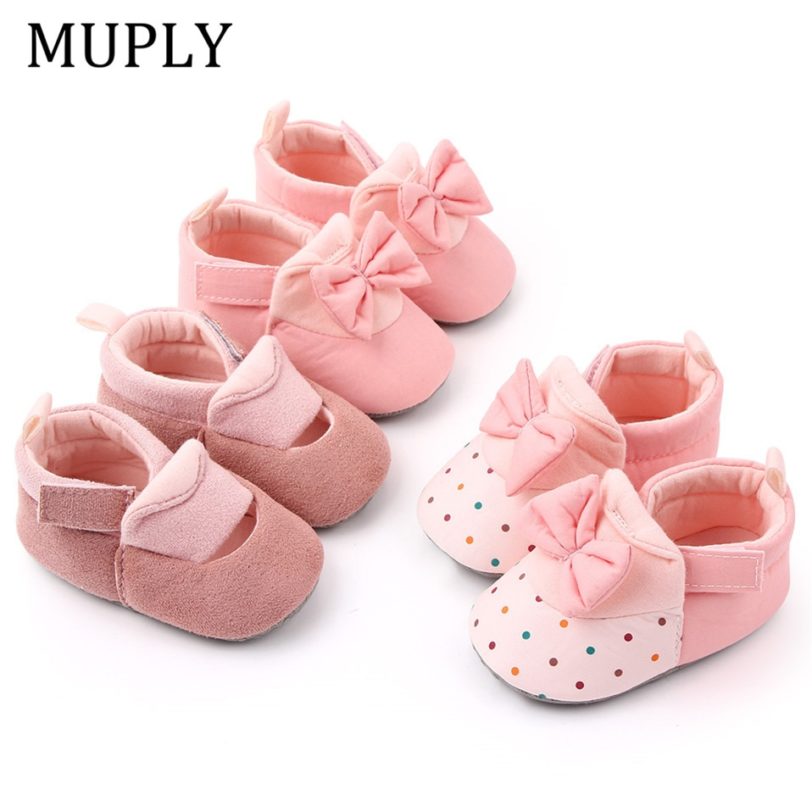 Cartoon Baby Shoes Cute Newborn Boys Girls First Walkers Flats Soft Sole Non-slip Shoes Footwear Toddler Booties