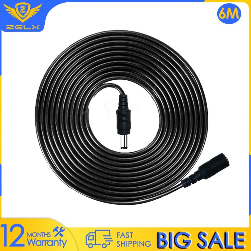 Extension Cable DC 5V 9V 12V 24V Power 5.5*2.1mm Power Cord 3m 6m 9m for CCTV Security Camera Router LED Strip Radio Printer