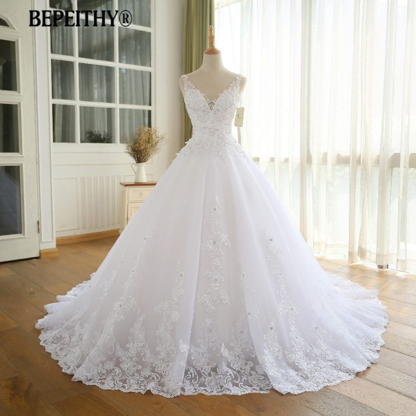 Gorgeous Ball Gown Wedding Dress With Lace Vestido De Novia Princesa Vintage Wedding Dresses Real Image Bridal Gown 2021