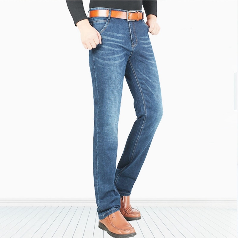 120cm lengthen Jeans Mens Summer Thin Elastic Jeans Just for Tall 190cm 200cm 180cm 210cm Men