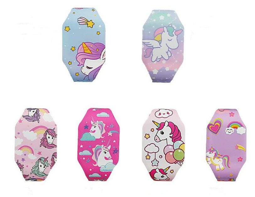 1Pc New Luminous Unicorn Child Watches For Girl Ocean World LED Watch Kids Student Electronic Watch Clock Reloj Infantil