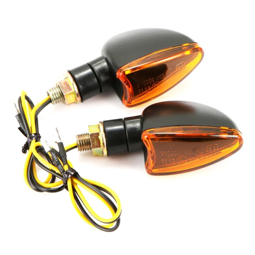 2 Pcs Universal Motorcycle Turn Signal Indicators Light Amber Flashers Lighting Motorbike Lamp Super Bright Custom Tail Light