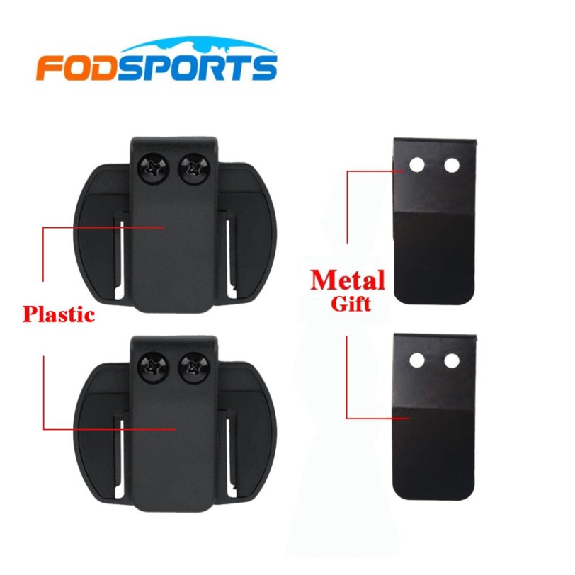 2 pcs Fodsports V6 V4 Helmet Headset Clip Motorcycle helmet intercom Clip Motorcycle Bluetooth Intercom Bracket Accessories