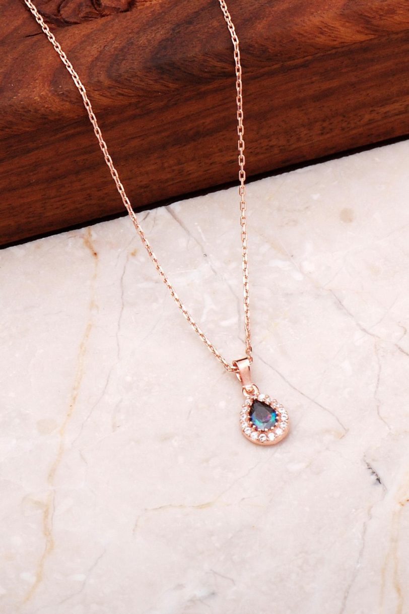 2021 Mystic Topaz Rose Silver Mini Drop Necklace Earrings Set for Women Elegant Luxury Sexy Jewelry Pendants Fashion Diamond