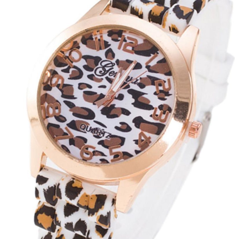 2021 New Fashion Women Watches Leopard Print Silicone Watch Jelly Analog Girl Wristwatch Geneva Dress Luxury Watch