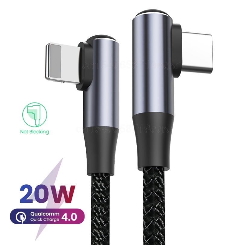 20W PD USB Cable For iPhone 12 Mini 12 11 Pro Max New SE XR XS 3A Fast USB Type C To 8Pin Data Cable For iPhone Charger Cable