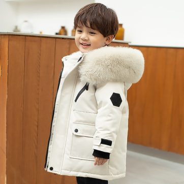 30 Children Winter Down Jacket For Boy clothes Thick Warm Long Hooded Coat Kids Parka