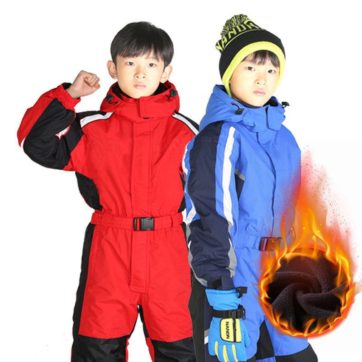 30 Kids Winter Skiing Jacket Overalls Waterproof Windproof Children Super Warm Snowboard Coat Boys Girls