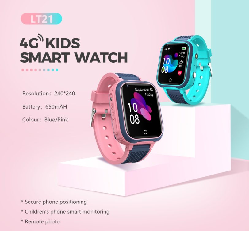 4G Kids Smart Watch GPS tracker Children Clock Waterproof Video Call Remote listening GPS LBS WIFI positioning kids Watches LT21