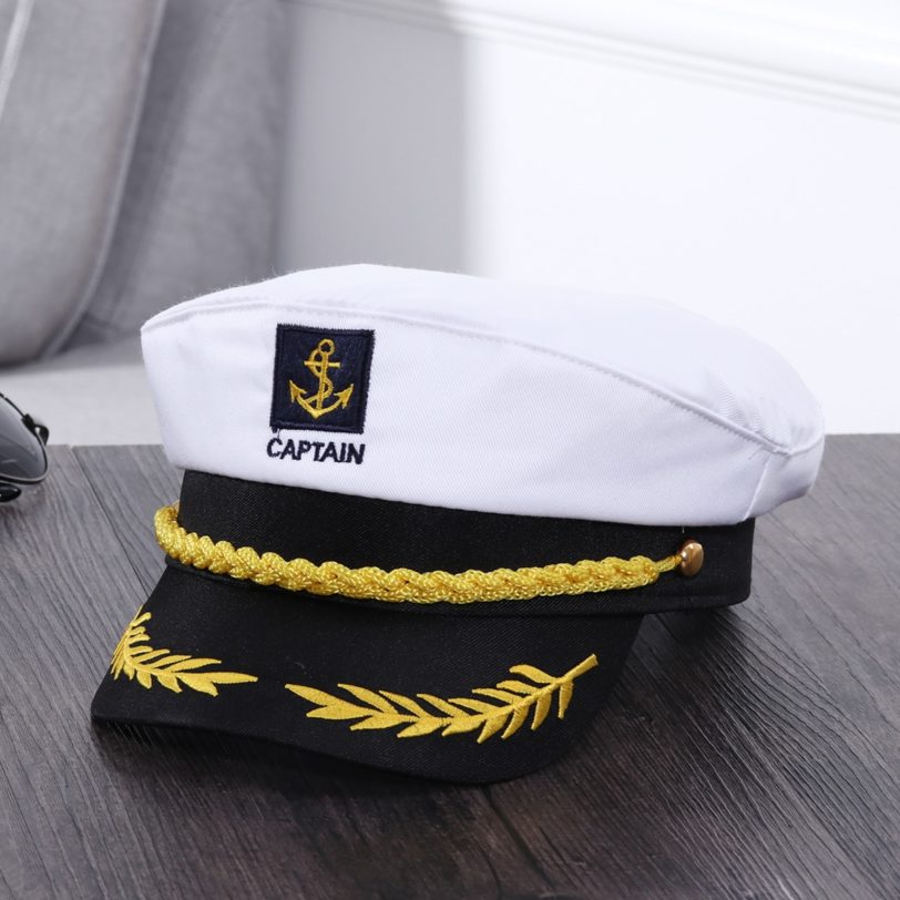 Adult Yacht Military Hats Boat Skipper Ship Sailor Captain Costume Hat adjustable Cap Navy Marine Admiral for Men Women