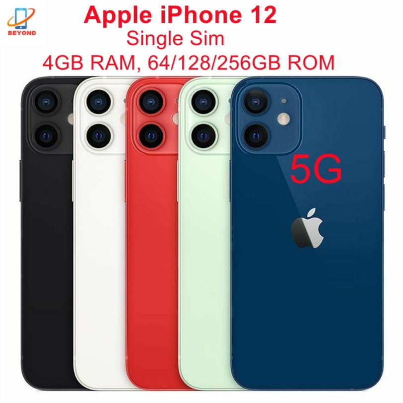 Apple iPhone 12 6.1" Unlocked RAM 4GB ROM 64/128/256GB A14 Bionic IOS Face ID NFC Genuine Original 5G Cell Phone