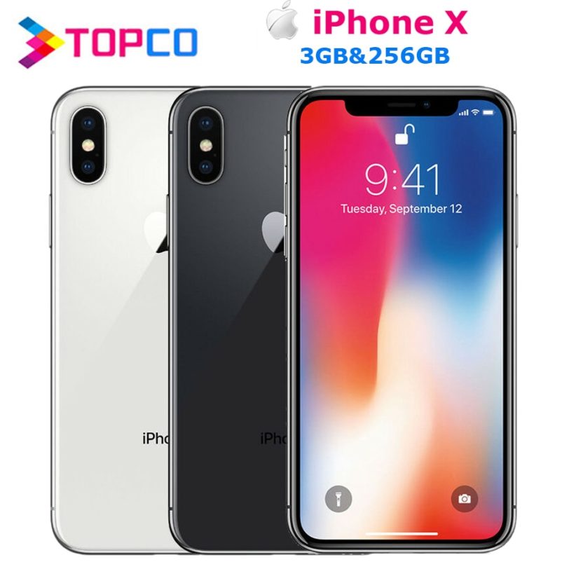 Apple iPhone X Factory Unlocked Original Mobile Phone 4G LTE 5.8" Hexa-core A11 Dual 12MP RAM 3GB ROM 256GB NFC