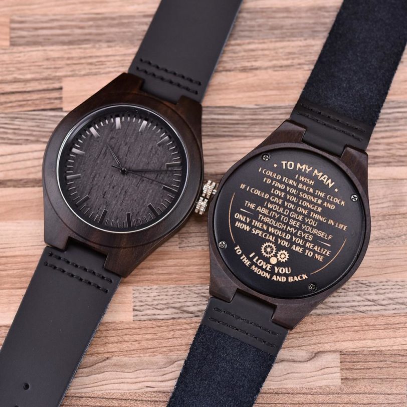 BOBO BIRD Wooden Watch Men Japan Movement Quartz Wristwatch Women Ebony Clock Personalized Customized Logo Boy Girls Gifts