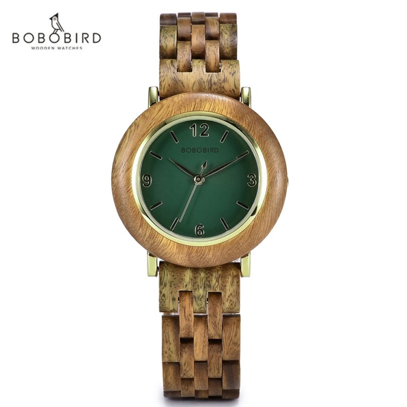 Bobo Bird Wood Women's Watches Ladies Quartz Watch Female Wristwatch Wooden Woman Watch Relojes Para Mujer Wood Clock Custom