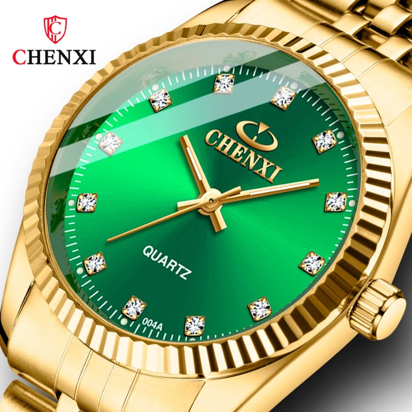 CHENXI Men Gold Watch Male Stainless Steel Quartz Golden men's Wristwatches for Man Top Brand Luxury Quartz-Watches Gift Clock