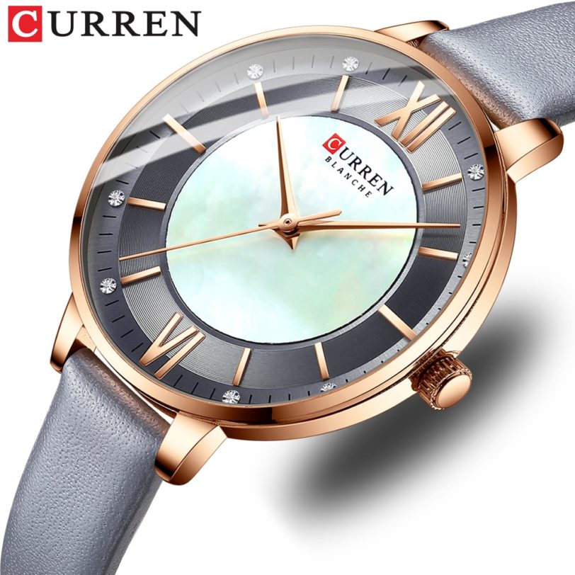 CURREN Watches for Women Stylish Luxury New Quartz Ladies Clock Elegant Classic Leather Female Wristwatches