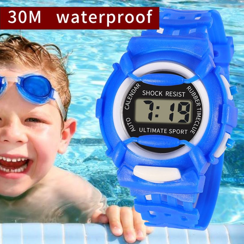 Casual Children Boys Girls Analog Digital Sport LED Student Waterproof Wrist Watch New Electronic Simplicity Round Watches