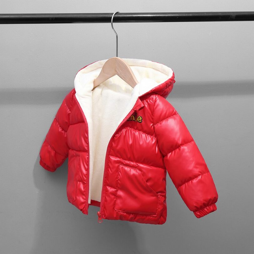 Children's Coat Winter Fleece Outdoor Jackets For Boys Girls Warming Hooded Plush Cotton Jacket Baby Boy Clothing Windbreaker - Image 4