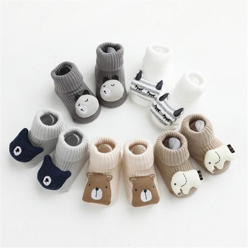 Cotton Baby Socks Cartoon Animal Anti Slip Floor Socks Newborn Socks Autumn Winter Socks for Children Baby Boy Girl Infant Socks