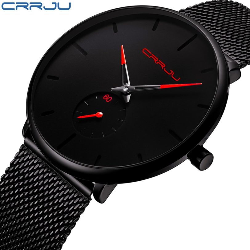 Crrju Watch Women Men Watch Top Brand Luxury Famous Dress Fashion Watches Unisex Ultra Thin Wristwatch Relojes Para Hombre