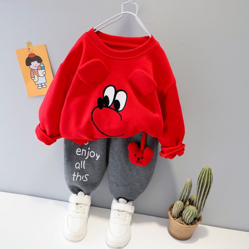 Cute Baby Girl Boy Clothes Set 2021 Spring 1 2 3 4 Years Children Toddler Outfit Cartoon Print