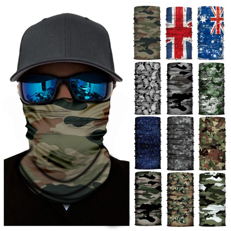 Cycling bicycle Motorcycle Headband Scarf Neck Warmer Skull Helmet Face Mask Ski Balaclava Headband halloween Full Shield