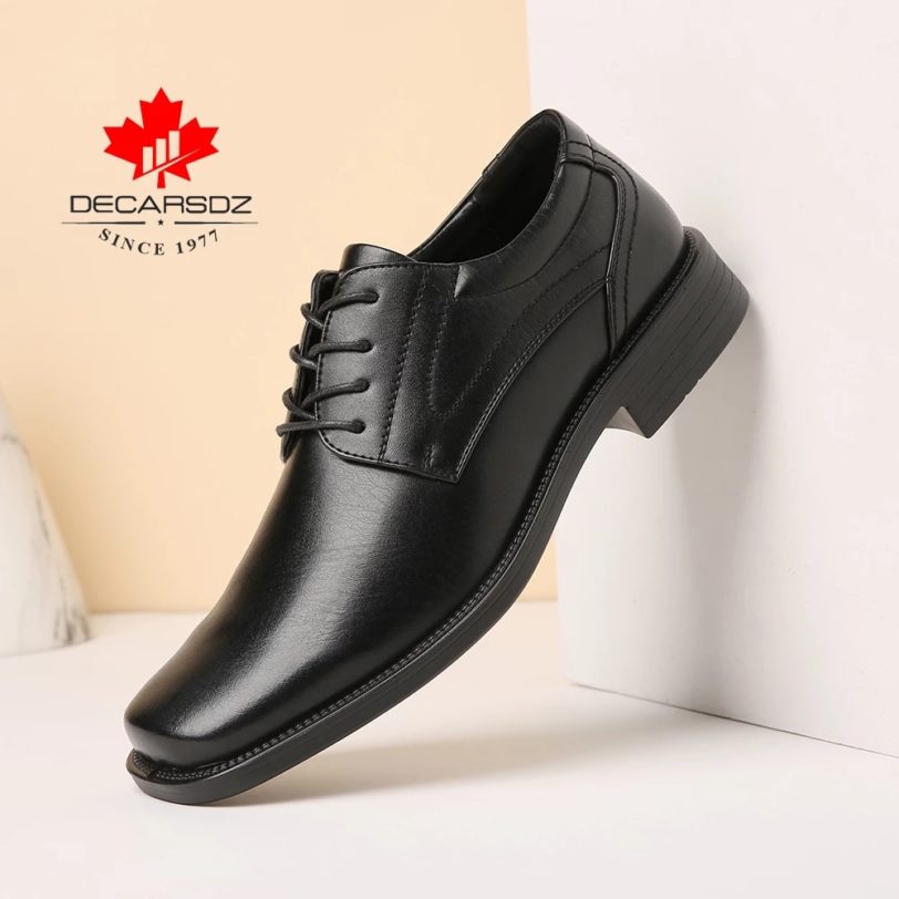 DECARSDZ 2021 Autumn Fashion Shoes Men Office Design Classic Men Shoes High quality Luxury leather Brand Comfy Men Casual Shoes