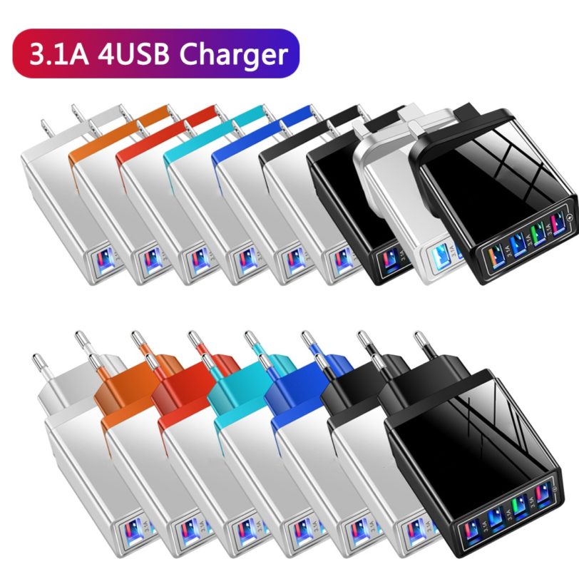 EU/US/UK Plug USB Charger Travel Charger For iPhone 12 11 Pro Max Tablet Portable Wall Mobile Phone Adapter Charger Fast Charger