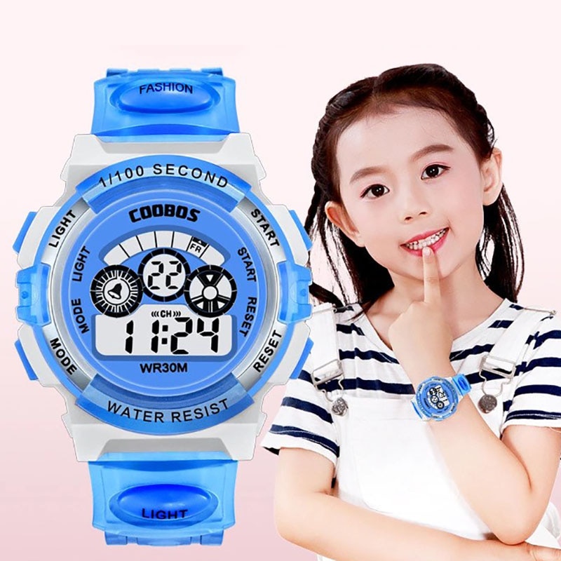 Electronic Watch for Children Teen Luminous Dial Waterproof Multi function Wrist Watches for Boys and Girls