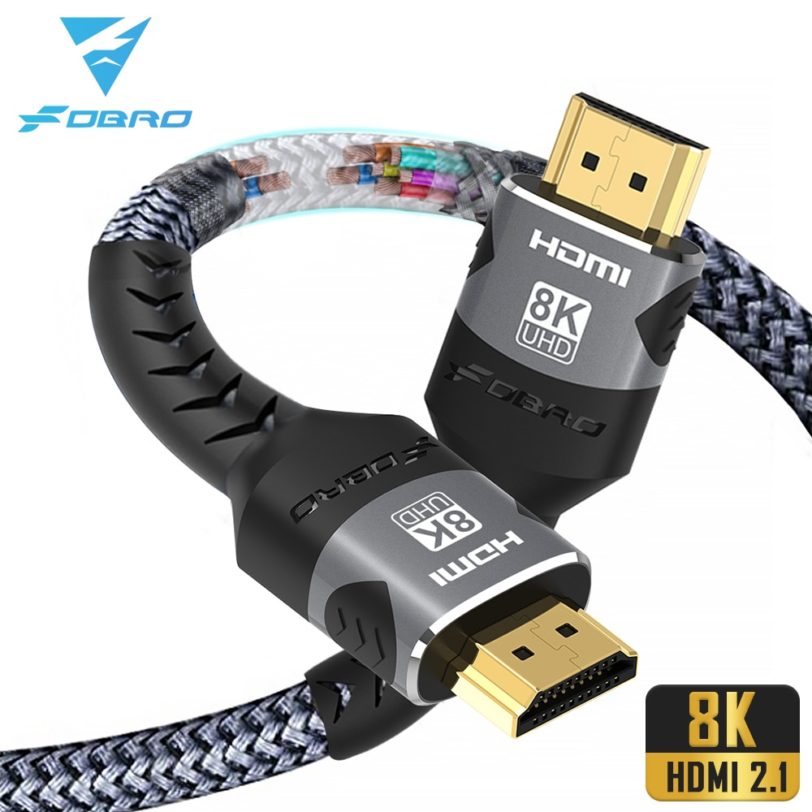 FDBRO HDMI 2.1 Cable Displayport 1.4 Cable 8K 4K HDR 165Hz 60Hz 48Gbps Display Port Adapter For Ps5 Rtx 3080 Video Pc Laptop TV