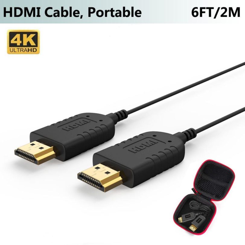 FOINNEX Ultra Thin HDMI Cable 6FT, 4K Hyper Super Flexible Slim HDMI Cord, World's Extreme Thinnest HDMI Cables for Gimbal