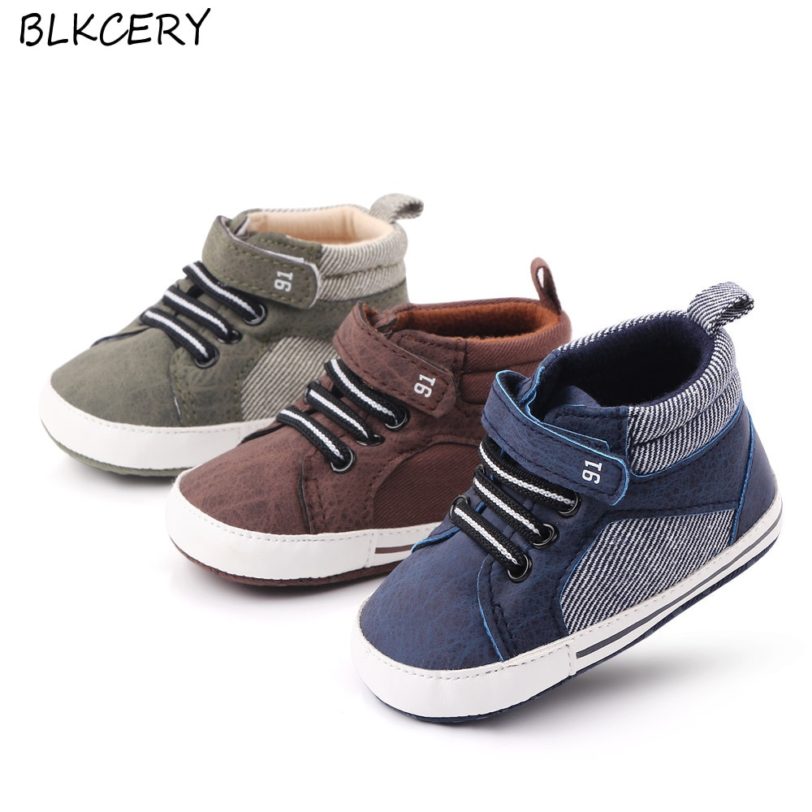 Fashion Brand Shoes Newborn Baby Boys Shoes Infant Shoes for 1 Year Old Soft Sole Crib Shoes Toddler First Walkers 0-18 Months