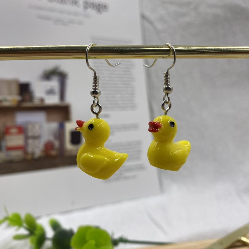 Fashion super cute little yellow duck small earrings for Korean Minimalist Women Gift Earrings Jewelry Wholesale