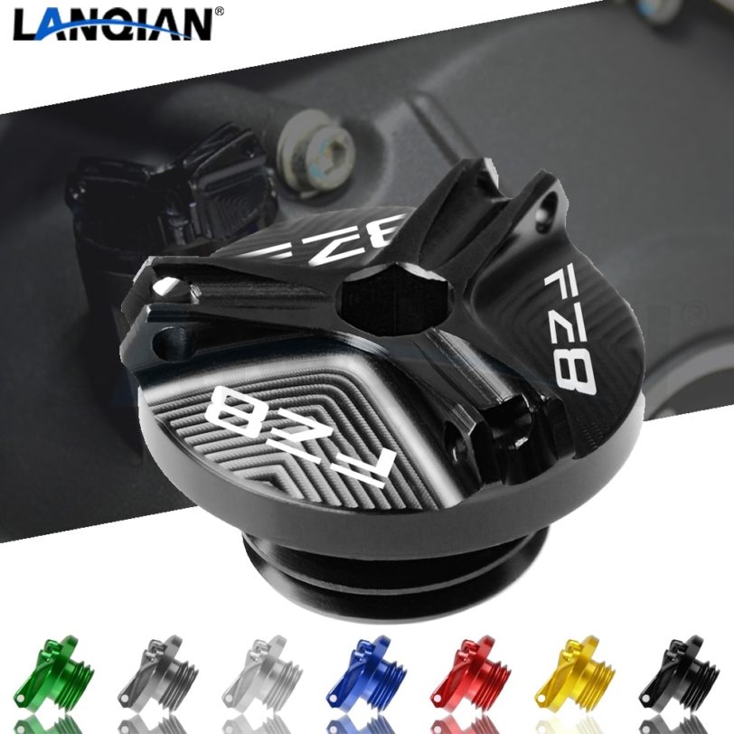 For Yamaha FZ8 Motorcycle Aluminum Engine Oil Filter Cup Plug Cover Screw Moto Parts FZ 8 2011 2012 2013 Accessories