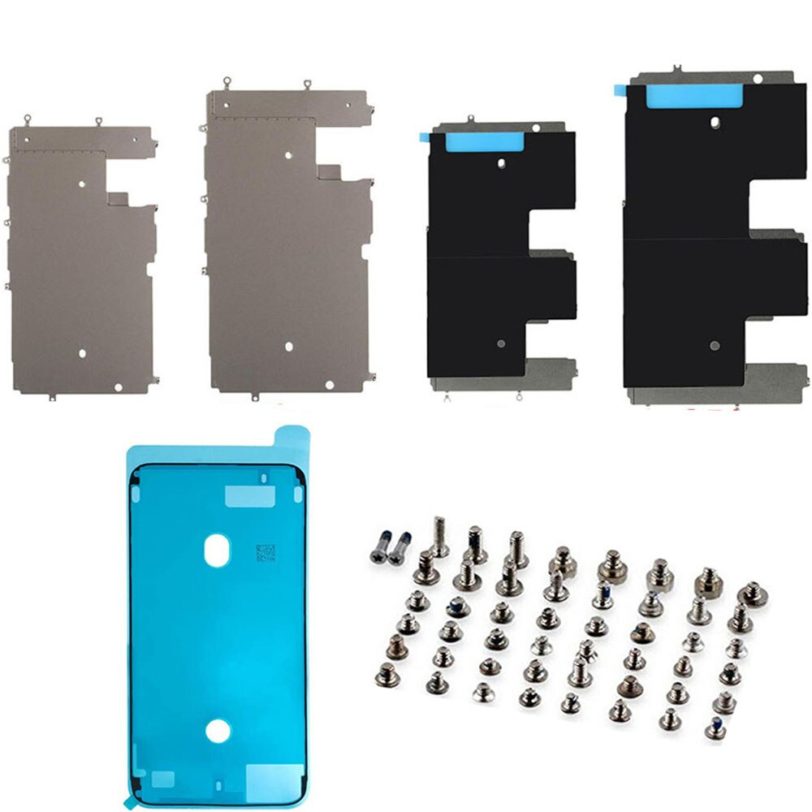 For iPhone 7 7Plus 8G 8 Plus Screen LCD Display Back Metal Plate Shield Full Set Screws And Waterproof Glue Replacement Part