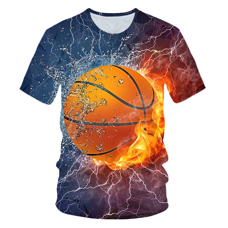 Kids New Summer Fashion 3D T shirt Blue Flame Dragon Funny Design Big Boy Girl Printed