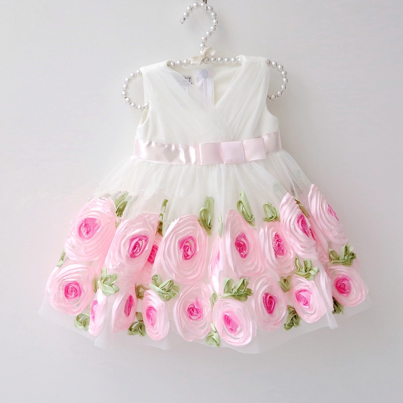 Kids Party Wear Dresses For Girls Toddler Girl Flower Dress Christmas Costumes Baby Girls Birthday party