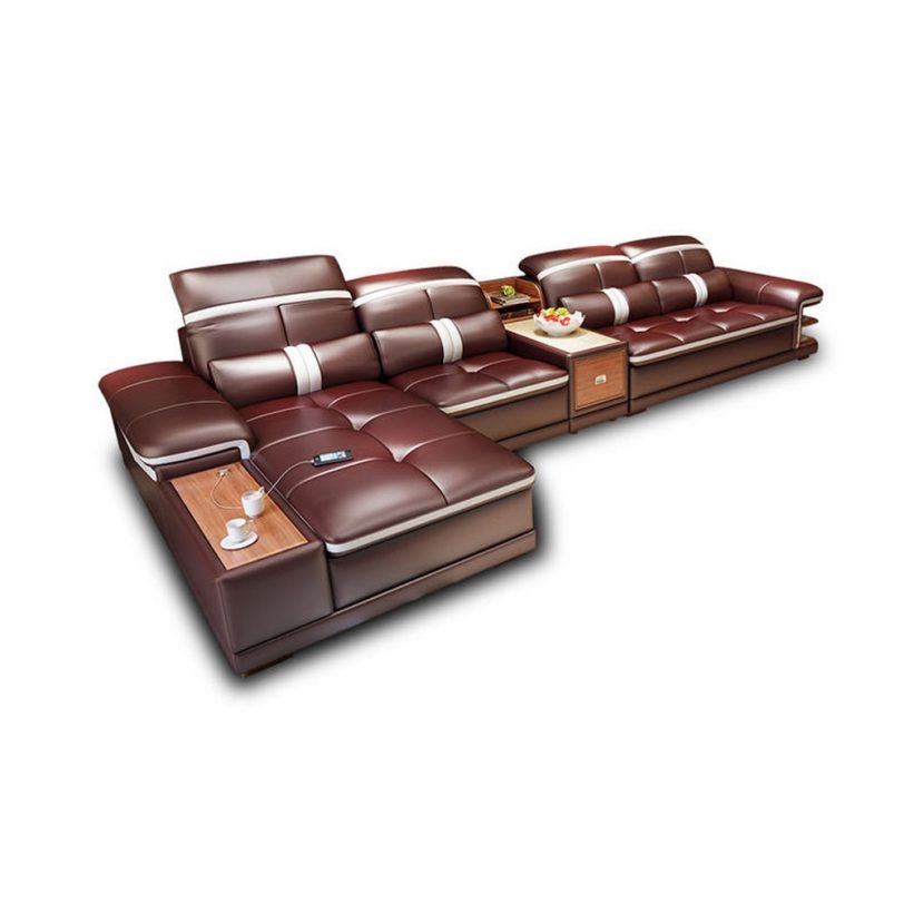 Living Room Sofa set furniture real genuine leather sofas recliner salon couch puff asiento muebles de 1