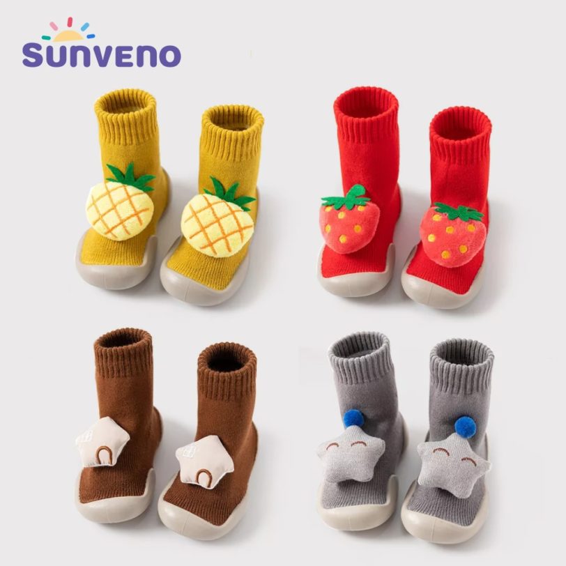 Lovely Baby Shoes Carton Sock Shoes First Walker Soft Rubber for Baby Kids Toddler Boys Girls 3-36M christmas gift