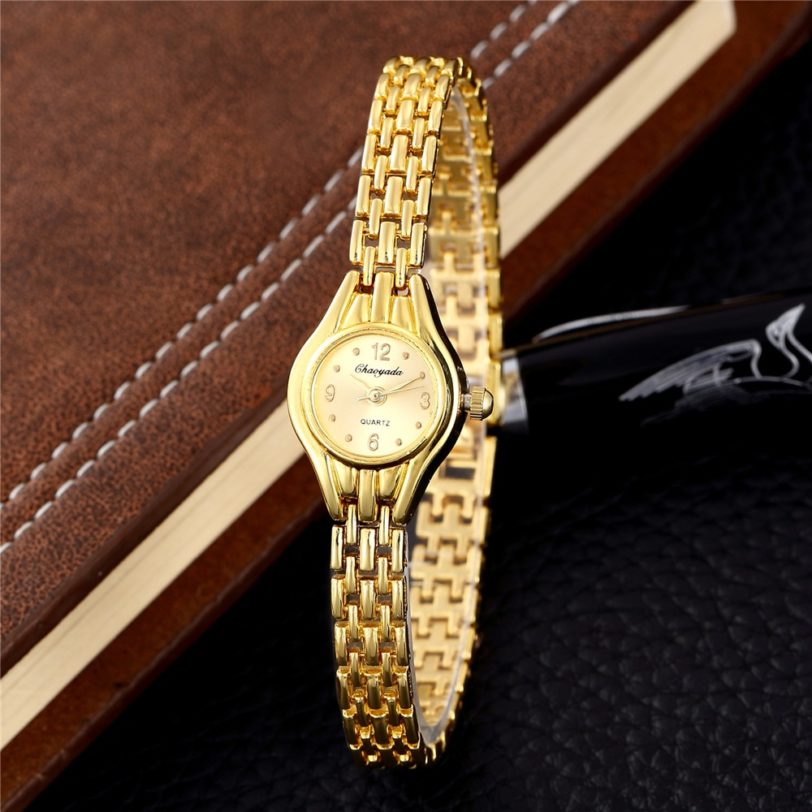 Luxury Stainless Steel Golden Women Watches Elegant Fashion Small Womens Quartz Watch Ladies Casual Dress Wristwatch Clock #3TWL