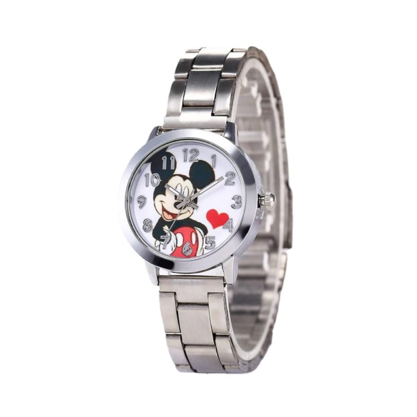 Luxury Women Watch Cartoon Mickey Minnie Quartz Watch Fashion Silver Lady Girls Wristwatch Kids Watches Clock Relogio Feminino