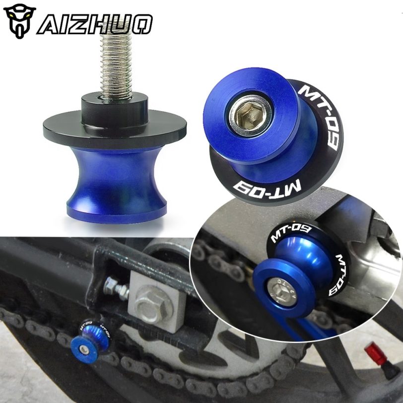 MT-09 Motorcycle Accessories 6MM CNC Aluminum Swingarm Spools Stand Screws Slider For YAMAHA MT09 2013 2014 2015 2016 2017-2019