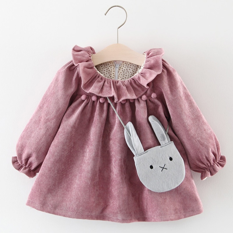 Melario Newborn Baby Girl Dress Spring Princess Dresses For Kids Dress Cartoon Baby Dress With Bag