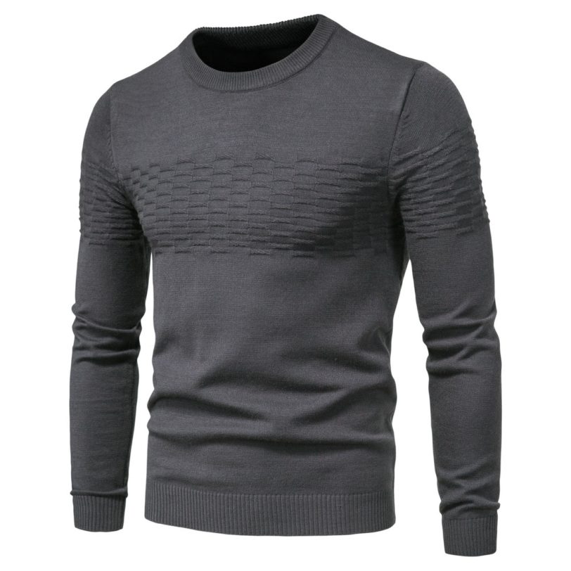 Men 2020 Winer New Casual Solid Thick wool Cotton Sweater Pullovers Men High Elasticity Fashion Slim Fit O-Neck Sweater Men