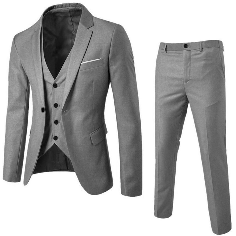 Men’s Suit Slim 3-piece Suit R Business Wedding Party Jacket Vest & Pants Autumn Fashion Blazer Jacket Мужские Комплекты - Image 3