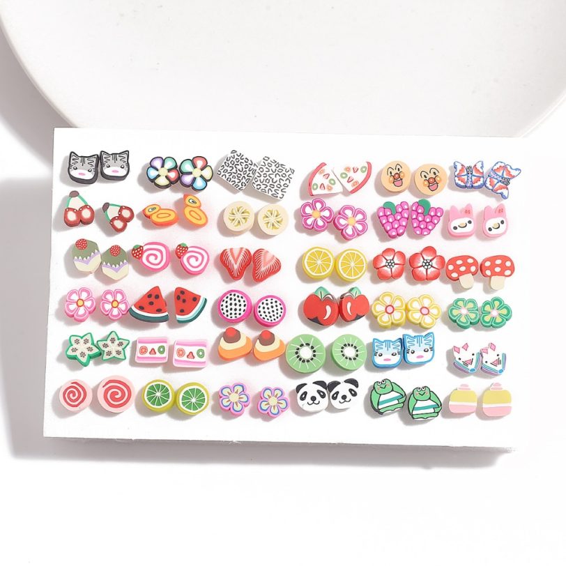 Mix Style Small Stud Earrings Set For Girls Women Cute Heart Child Earring Fashion Jewelry Gift