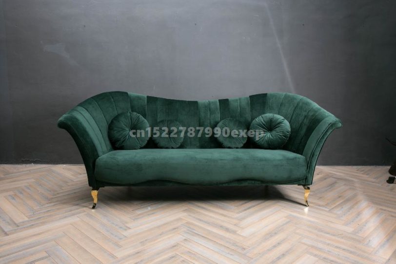 Modern Velvet Fabric sofa Sofa set living room furniture European living room sofa