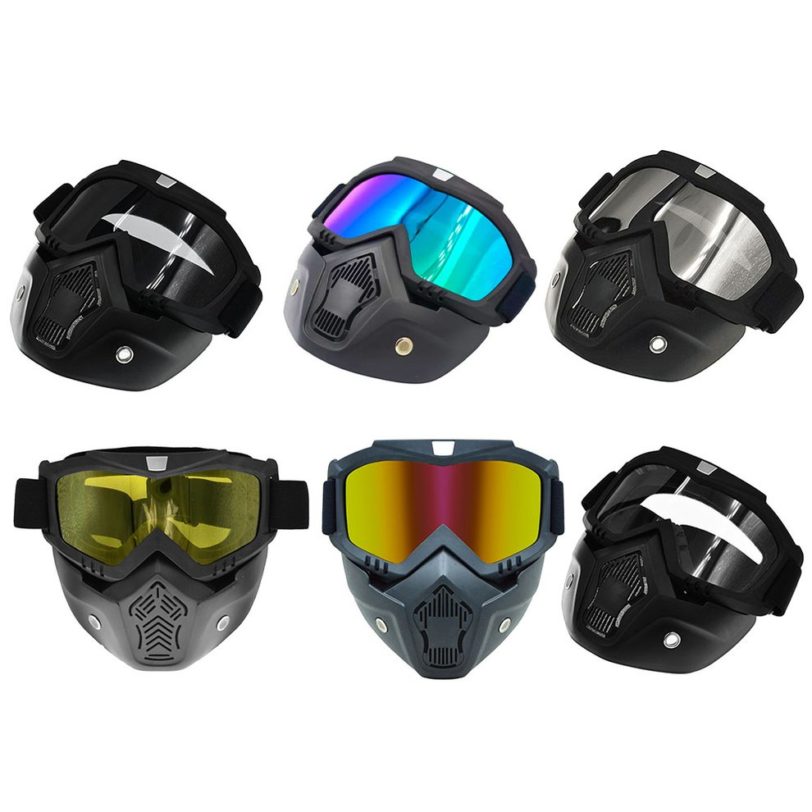 Motorcycle Shark Helmet Goggles Motocross Helmet Glasses Retro Windproof Open face Helmets Goggles Mask